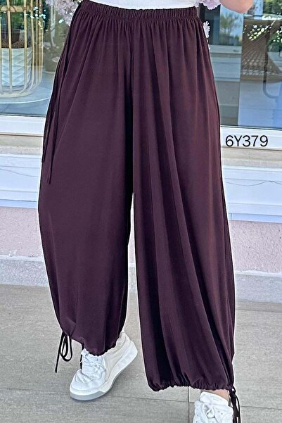 İnce Topuk Sandy Fabric Casual Shalwar Trousers 6Y379