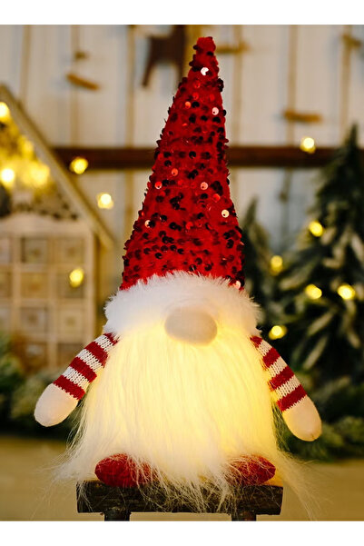 GGEROU Light Up Christmas Gnome Doll With Sequins Hat, Glowing Faceless Santa...