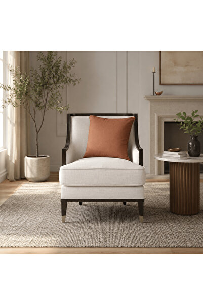 Roots Furniture كرسي هاربر المستقيم باللون البيج