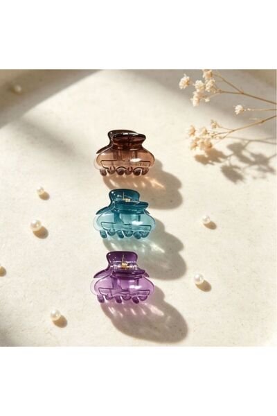 idei Set of 3 mini hair clips 2.5 cm, colors delivered randomly, practical ha...