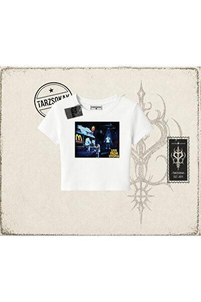 Tarzsokak Unisex majica "Live From Utopia" Travis Scott, ženska, beba, bela