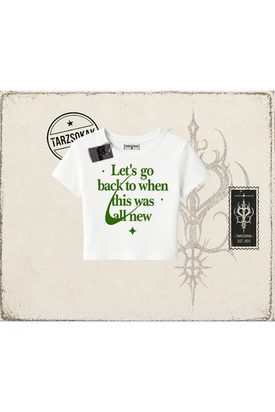 Tarzsokak Unisex majica "Let's Go Back" za žene i bebe, bela