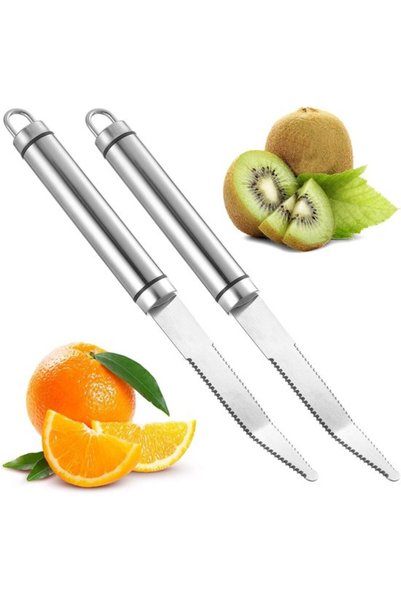 Morvena Picks Set de 4 piese din oțel inoxidabil: lingură pentru grapefruit ș...