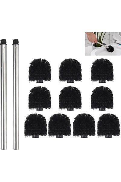 STARSTAR 10-pack toilet brushes, including 2 brush handles, replacement brush...