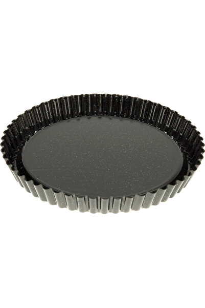 STARSTAR 30cm fruit tart base, enamel, professional baker's grade, black / fr...