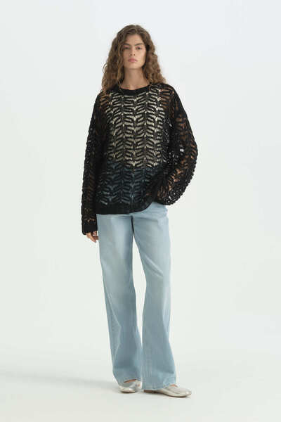 Nihan Cotton Oversize Tunic - Black