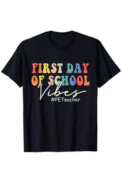 21JNRY Retro Vintage PE Teacher First Day Of School Vibes Suitable Mens & Wom...