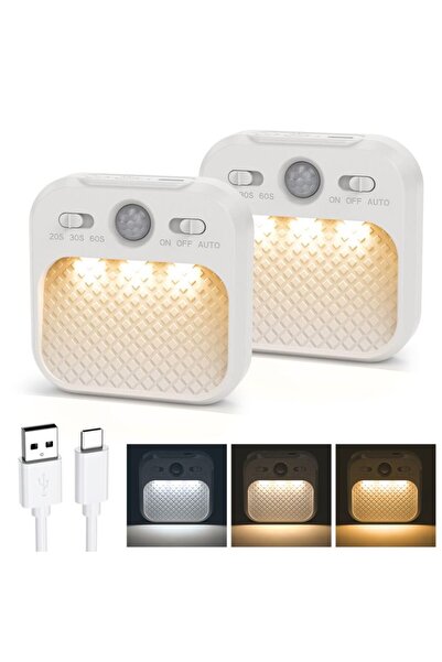 STARSTAR Rechargeable night lights [2-pack], dimmable lights with motion sens...