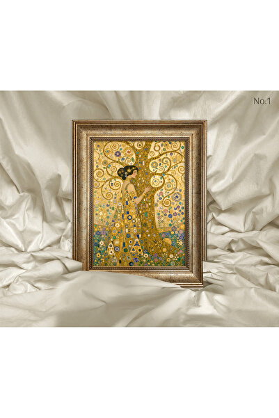 Vetro Design Art Nouveau - Tree of Life and Woman Framed Painting