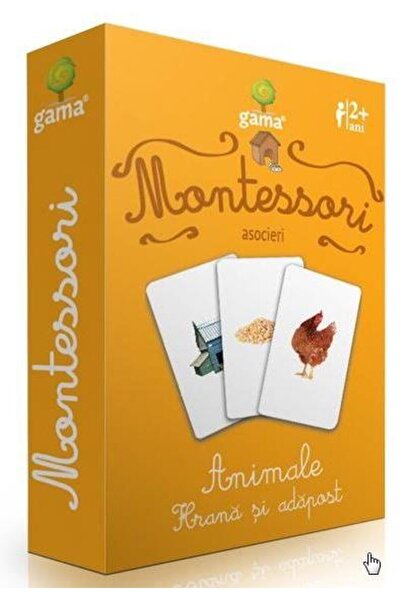 Gama Montessori. Asocieri: Animale, hrana si adapost