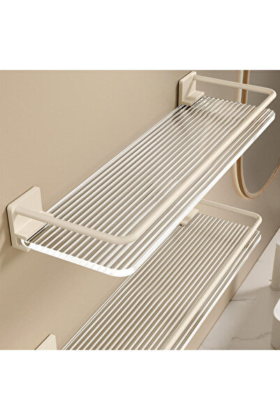 STARSTAR Bathroom Shelf - Wall-Mounted Shelf - Off-White - Suitable for bathr...