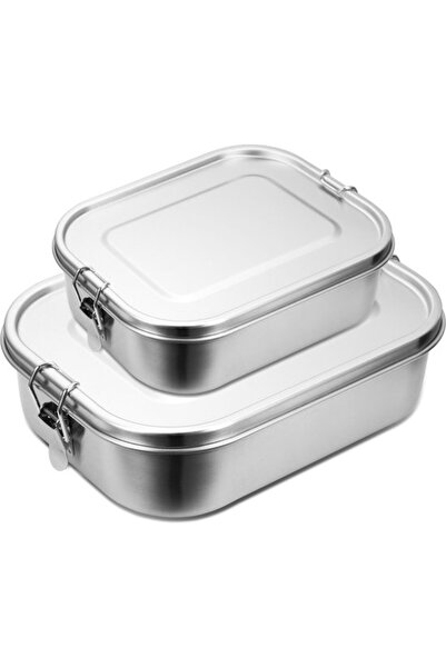 STARSTAR This 800+1200 ml stainless steel lunch box features a divider for ea...