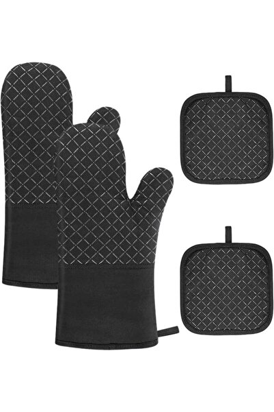 STARSTAR 2-Pack Cotton Oven Mitts - Heat-Resistant Kitchen Cooking Gloves for...
