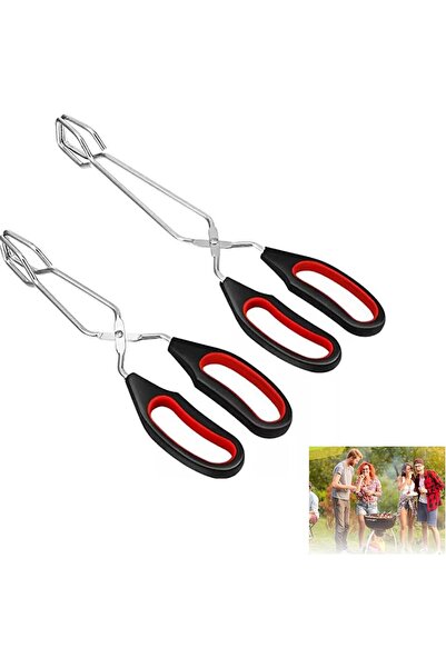 STARSTAR Two-piece scissors & BBQ tongs set - non-slip & heat-resistant - SS ...