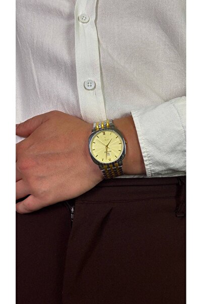 Arvens Vintage Dial Silver and Gold Dual Color Men's Wristwatch Stainless Ste...