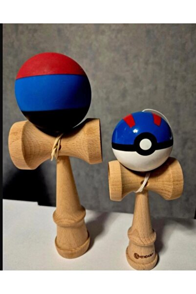 OEM Giant Kendama + Mini Kendama Negru si Rosu Model