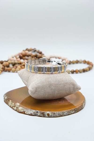 Serenite Collection Aegis Gold Silver Color Zircon Bracelet