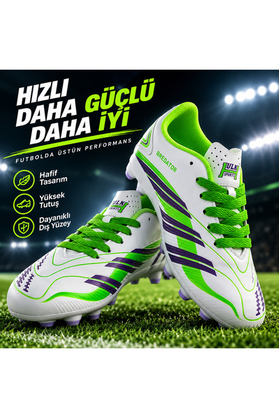 Acarbey Hulk Unisex Kids Football Boots White