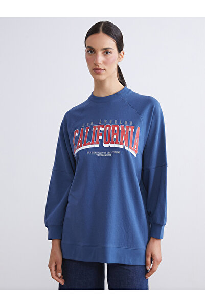 LC Waikiki Crew Neck Printed Women's Sweatshirt Tunic