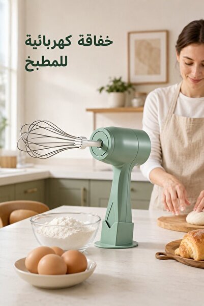 Generic 1 Food Grade Cordless Electric Hand Mixer Egg Beater Lightweight Stan...