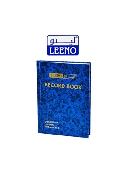 LEENO دفتر سجلات بغلاف صلب - حجم كبير (210×330 مم)، 100 ورقة