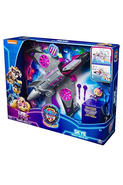 Nickelodean Paw Patrol Skye Mighty Movie Jet Toy with Projectile Launcher