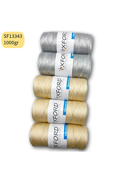 Oxford İplik Stok Fazlası 1000 gram PP No:4 Makrome Mix SF13343