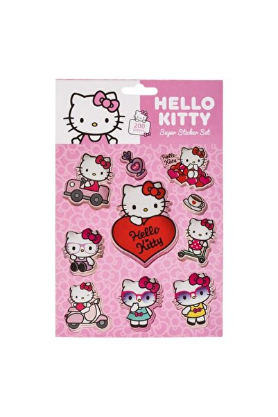 BAMI NETWORK Set autocolante Hello Kitty 200 bucati colorate pentru fete