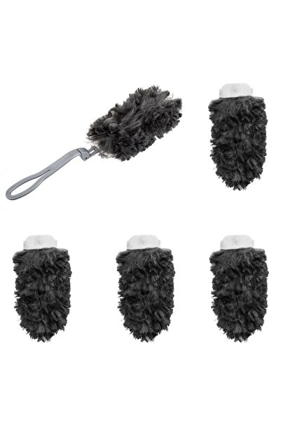 BAMI NETWORK Pamatuf negru cu maner si rezerve 18cm pentru curatare