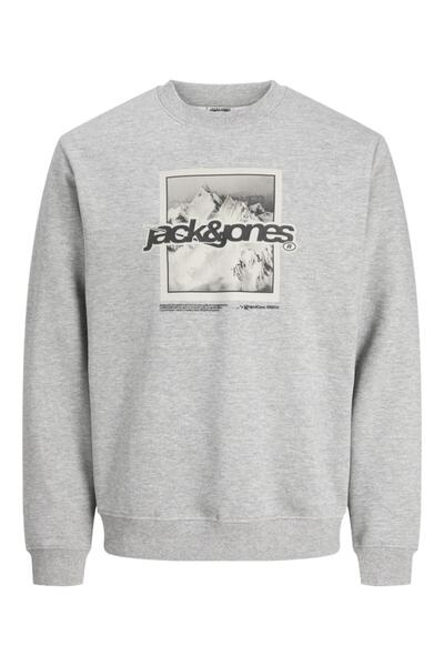 Jack & Jones Μπλούζα φούτερ ανδρική "Mountain" γκρι μελανζέ