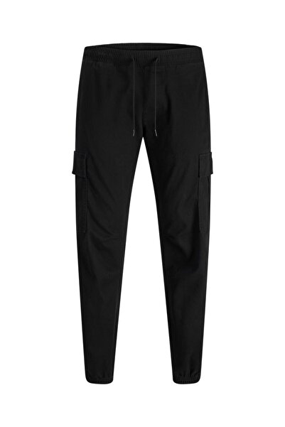 Jack & Jones Παντελόνι Cargo ανδρικό 12289589 "Cuffed" μαύρο