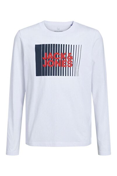 Jack & Jones Μπλούζα μακρυμάνικη αγόρι "Tee play" λευκή