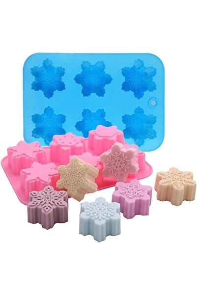 STARSTAR Snowflake silicone mold, 2-piece cake pan, cookie tray, handmade soa...