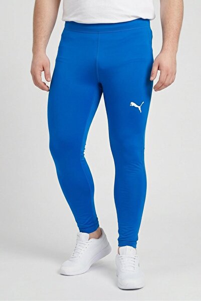 Puma Men Tight Fit Brand Logo Training Leggings, Blue