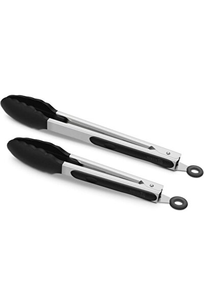STARSTAR Set of 2 Black Kitchen Spoon Holders, Premium Silicone, Non-Stick, S...