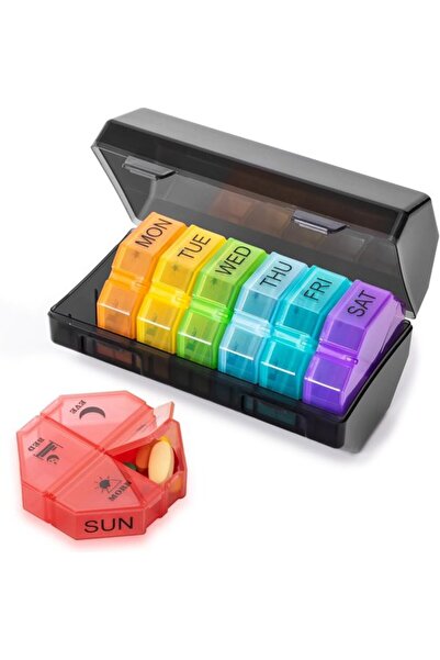 STARSTAR Weekly Pill Box, 4-Day & 7-Day Daily Organizer with 28 Extra-Large C...