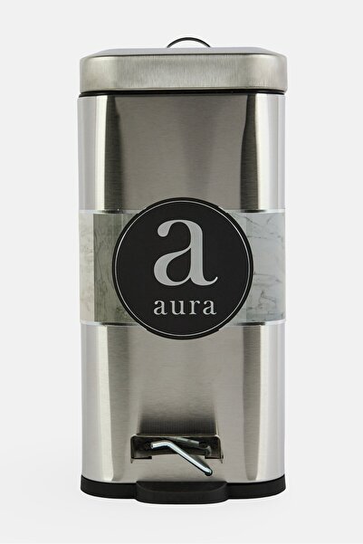 AURA Soft Closing Step Trash Can 5L, Silver