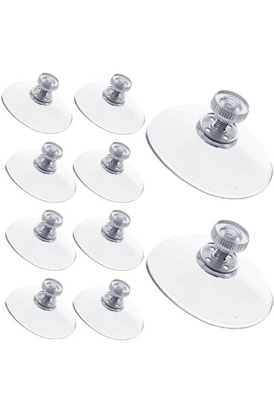 STARSTAR Threaded suction cups - transparent suction cups 50mm - 10-pack - M4...