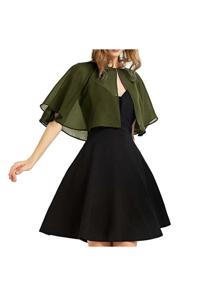 STARSTAR Women's chiffon blouse, solid color button sun protection shawl/scar...