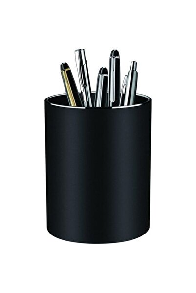 STARSTAR Round metal pen holder, office supplies, aluminum pen holder (black)