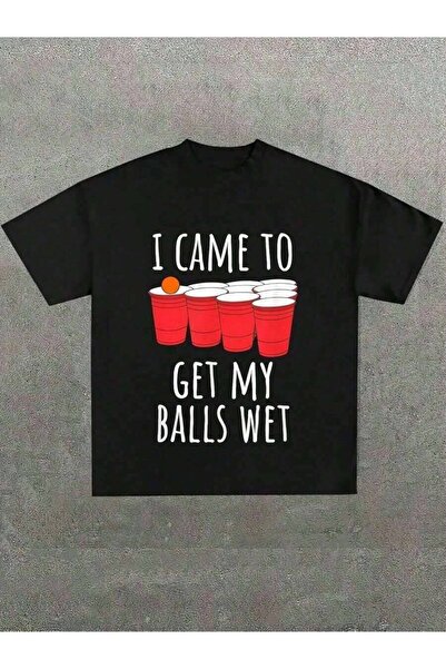 KYMC07 Fun Beer Pong Inspired Slogan Print-Shirt, 220gsm Cotton, Soft Casual ...