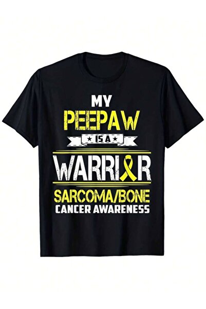 Astogria13 Men'S Sarcoma Bone Awareness My Grandfather Is A Fighter Bright Ye...