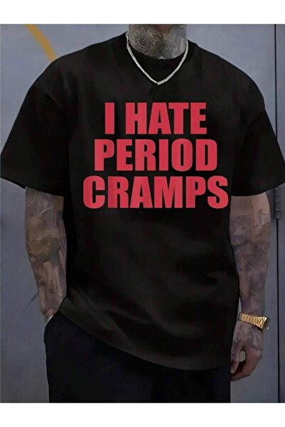 LİNA06 Funny I Hate Period Cramps Women's-Shirt Red Menstrual Humor Graphic T...