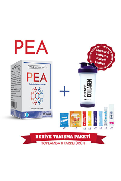Tabvitamins PEA Palmitoiletanolamid 300 mg 60 Kapsül | Tanışma Paketi Shaker ...