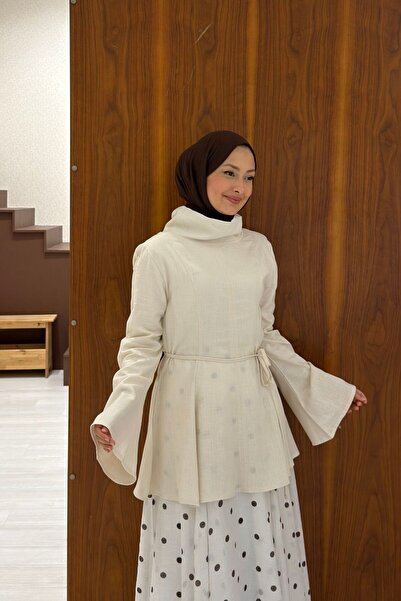 Faya Boutique Cream Linen Milen Tunic