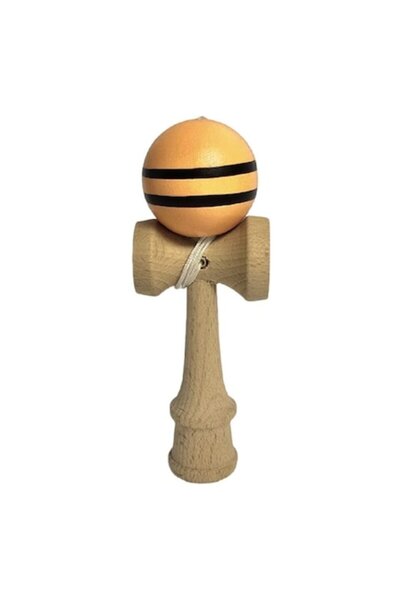 OEM Mini Kendama, 12 cm, joc de indemanare pentru copii, 7 ani+, Auriu