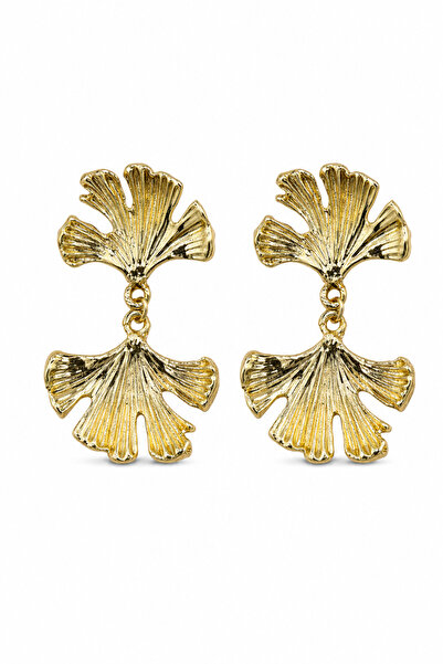 Jack Ferrero Leaf Patterned Dangle Bijouterie Earrings Women's Stylish Accessory