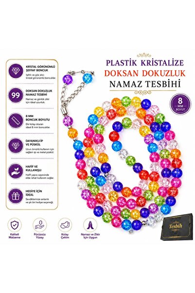 grsoyuncak TĂMÂU DE RUGĂȚIUNĂ CRISTALIZAT DIN PLASTIC DE 8MM, 99 DE PIESE