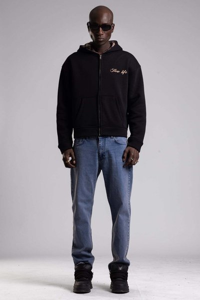 Catch Ekose Astarlı Kapüşonlu Sweatshirt