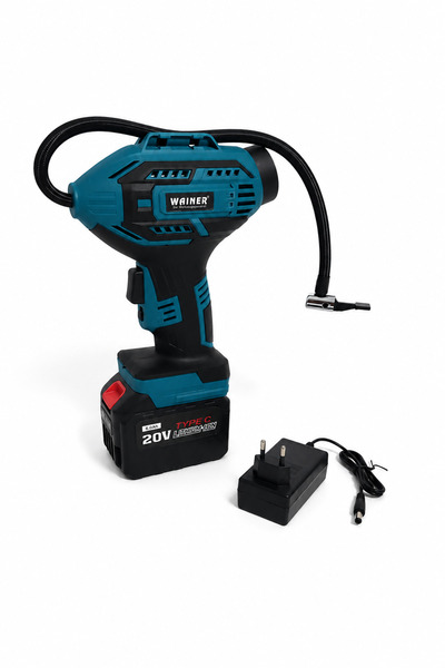 Wainer Compresor auto AP20, 20V, 10 bar, display digital, cu acumulator 6 Ah ...